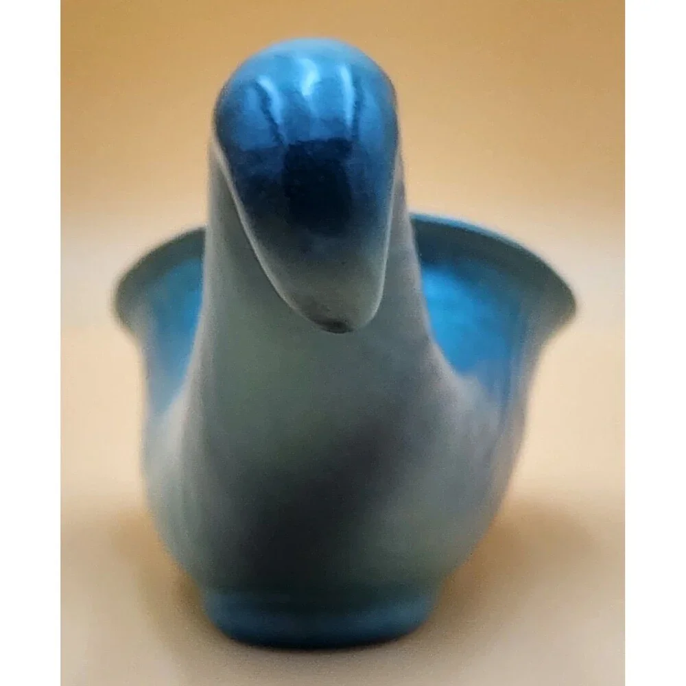 Frankoma Pottery ~ Beautiful Blue Cornucopia Horn